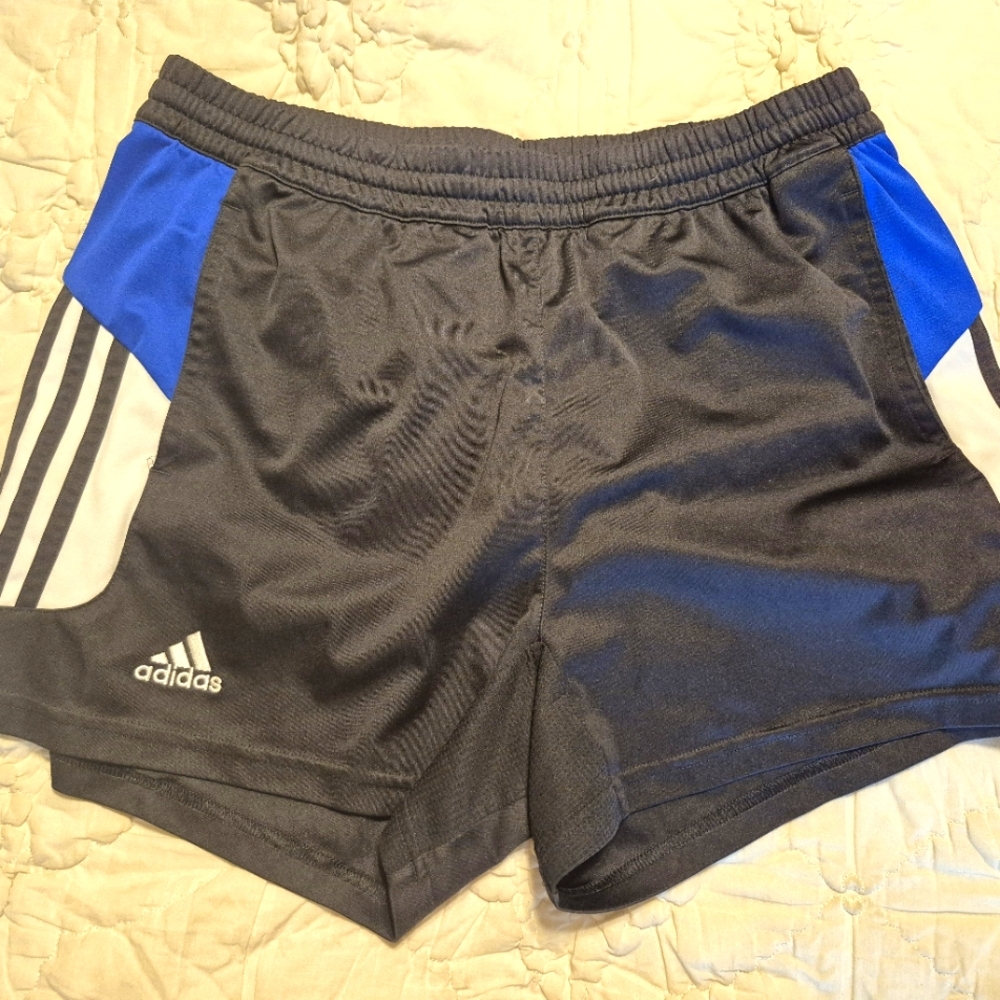 Adidas Black and Blue Performance Shorts